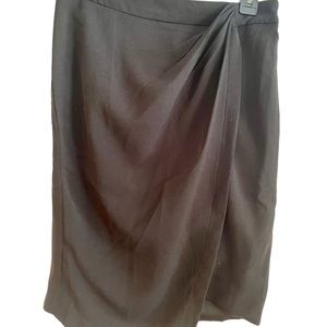 Tobi Women’s Blk Faux Wrap Skirt SZ S
